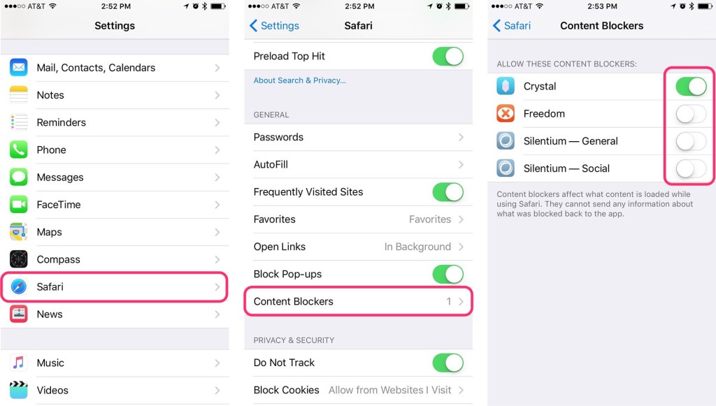 iOS 9 content blockers: How to enable, use, and manage them
