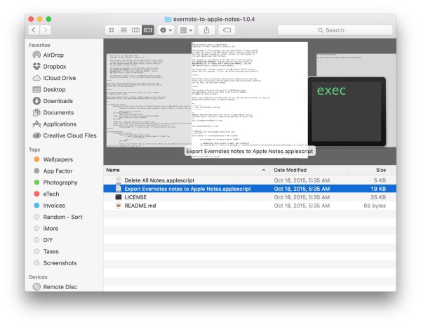 How to transfer notes from Evernote to Apple Notes