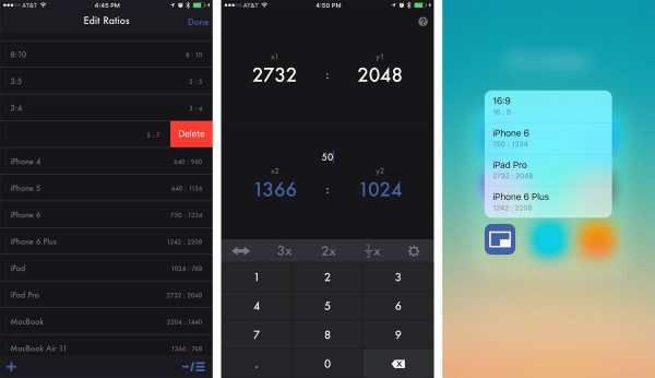 How to automatically calculate aspect ratios on iPhone