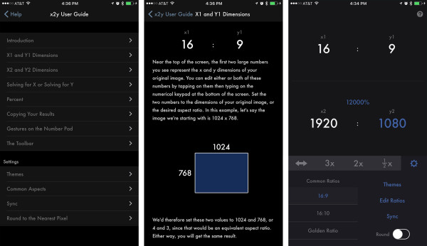 How to automatically calculate aspect ratios on iPhone