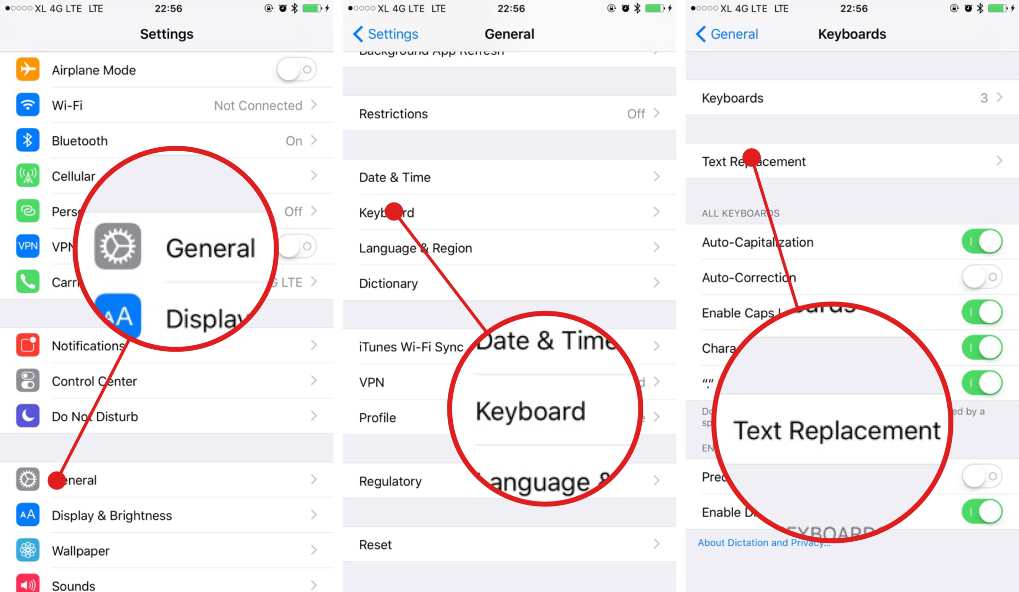How to use text shortcuts on iOS