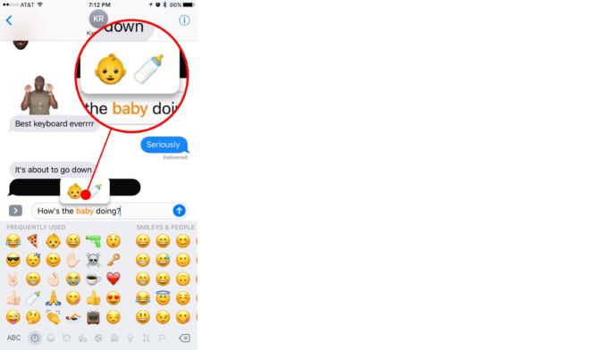 How to quickly replace words with emoji in Messages for iOS10