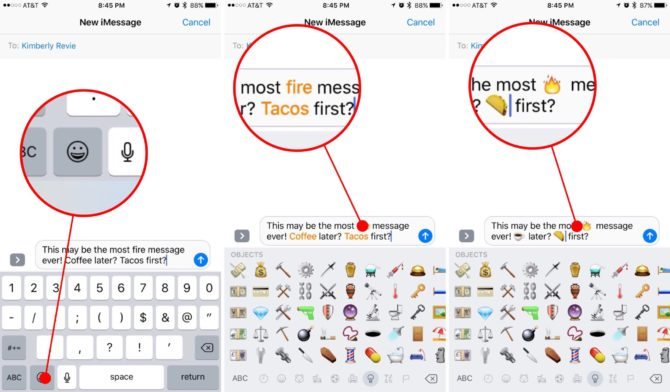 How to quickly replace words with emoji in Messages for iOS10
