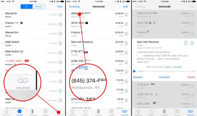 save time with voicemail transcriptions in iOS10