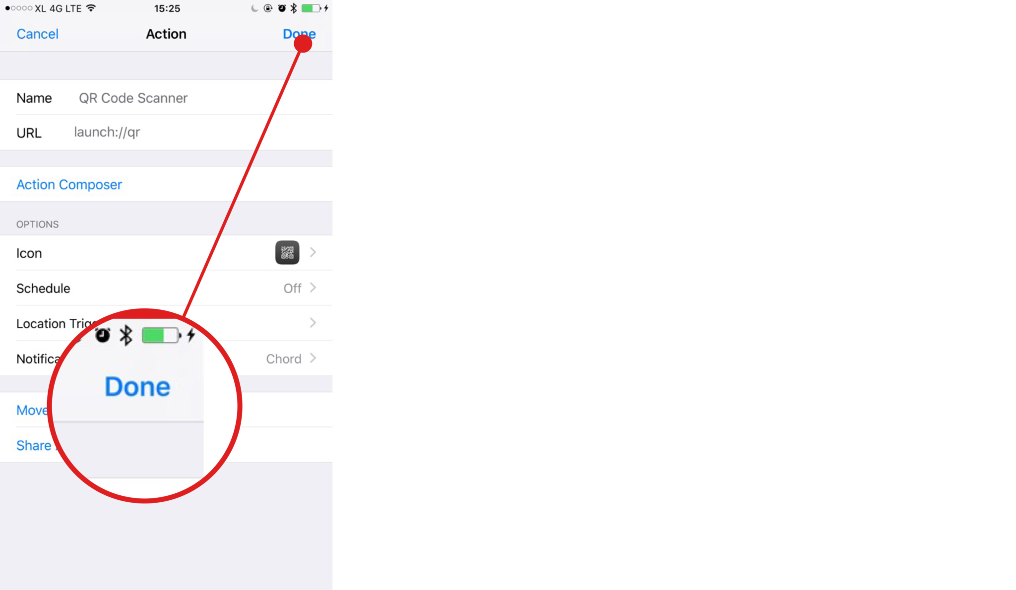 How to use Launch Center Pro to scan QR Code