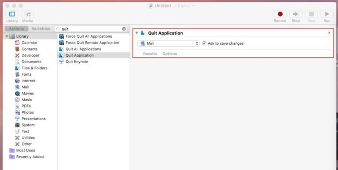 When you've finished steps 4, 5, and 6, your workflow window should look like this.